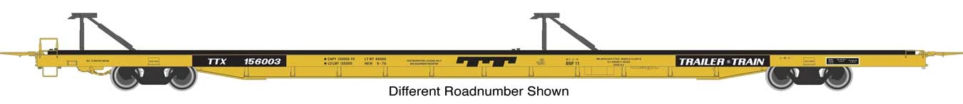 Walthers Proto 920-104225 HO Scale Bethlehem Flush-Deck Flatcar Trailer Train TTX 156255