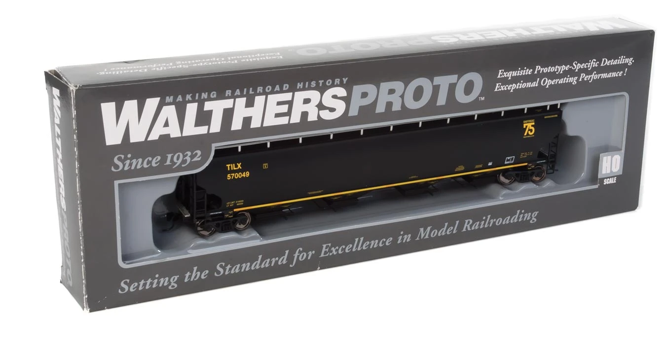 Walthers Proto 920-105833 HO Scale 67' Trinity 6351 4 Bay Covered Hopper 75th TILX 570049 - Image 2