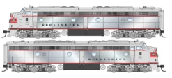 Walthers Proto 920-42915 HO Scale EMD E9A-A Diesel Burlington CB&Q 9990/9993 (Plated) DCC LokSound