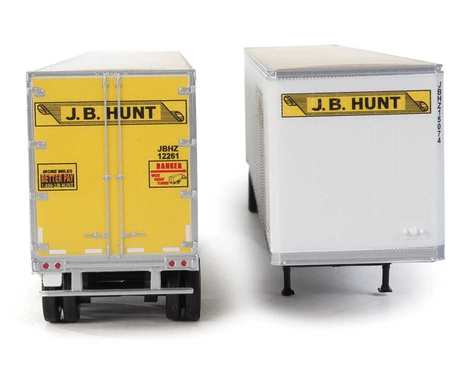 Walthers SceneMaster 949-2462 HO Scale 53' Stoughton Trailer JB Hunt 2-Pack - Image 2