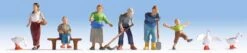 Walthers SceneMaster 949-6071 HO Scale Farmer Figures With Accessories 6 Pack