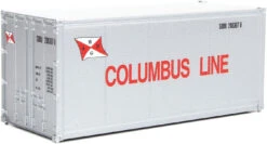 Walthers SceneMaster 949-8663 HO Scale 20' Smooth Side Container Columbus Line SUDU