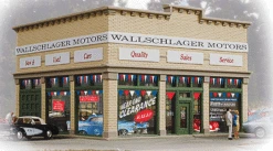 Walthers Trainline 931-805 HO Scale Wallschlager Motors Assembled Building