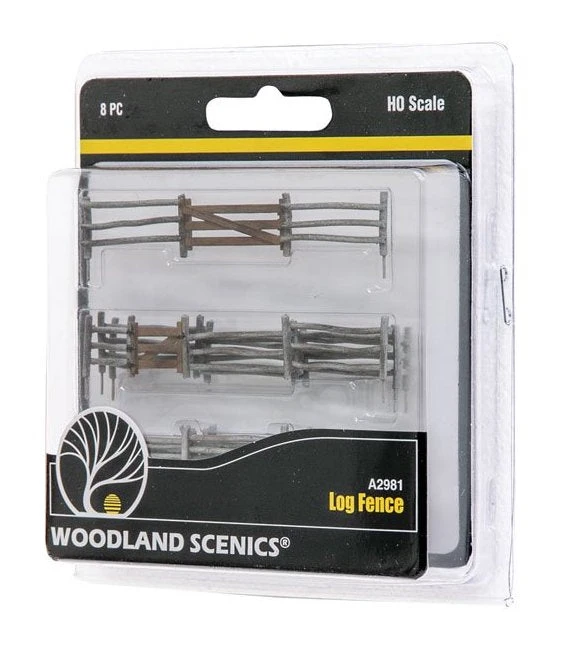 Woodland Scenics Woodland A2981 HO Scale Log Fence Kit - Image 3