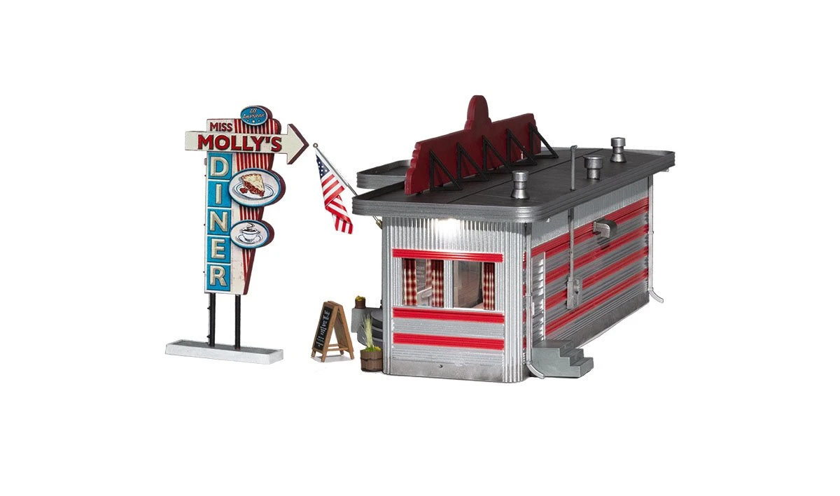 Woodland Scenics Woodland BR5870 O Scale Built Up Structure Miss Molly's Diner - Image 2