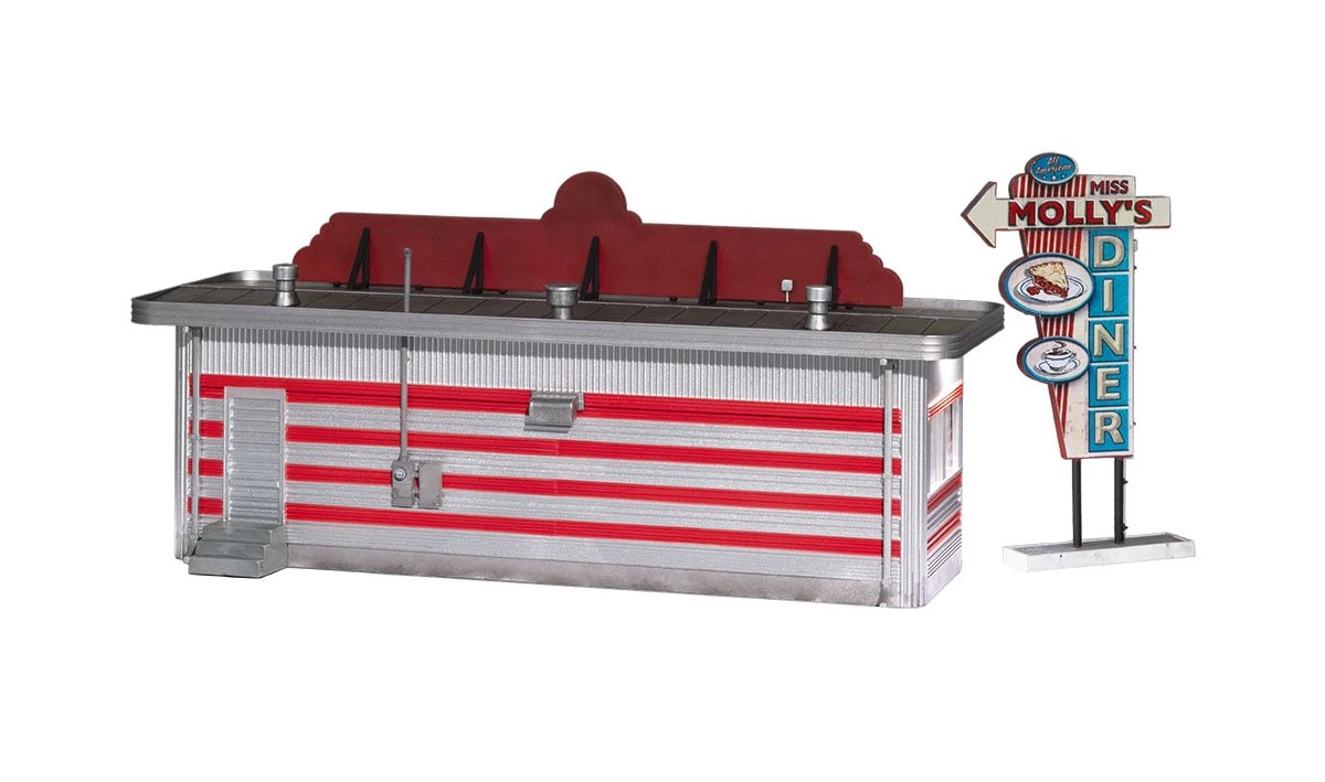 Woodland Scenics Woodland BR5870 O Scale Built Up Structure Miss Molly's Diner - Image 3