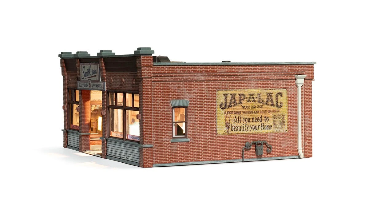 Woodland Scenics Woodland BR5873 O Scale Built Up Structure Smith Brothers TV & Appliance Store - Image 2