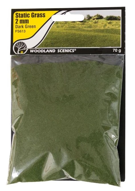 Woodland Scenics Woodland FS613 Static Grass 2mm Dark Green