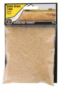 Woodland Scenics Woodland FS624 Static Grass 7mm Straw Green