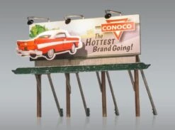 Woodland Scenics Woodland JP5793 HO Just Plug Lighted Billboard Conoco Hottest Brand