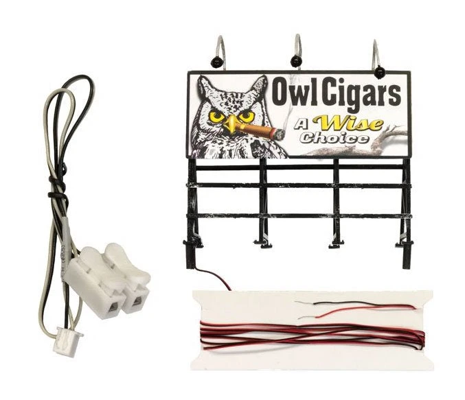 Woodland Scenics Woodland JP5795 HO Just Plug Lighted Billboard Wise Tabacco - Image 2