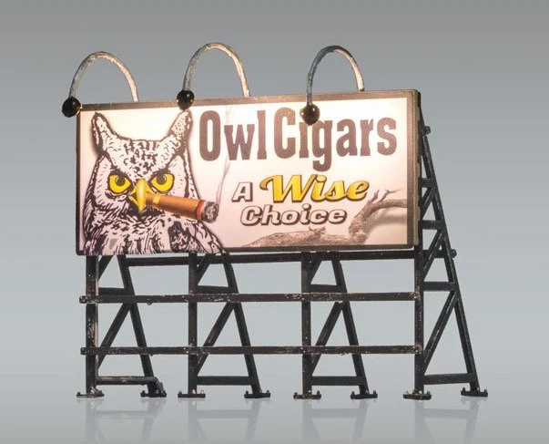 Woodland Scenics Woodland JP5795 HO Just Plug Lighted Billboard Wise Tabacco