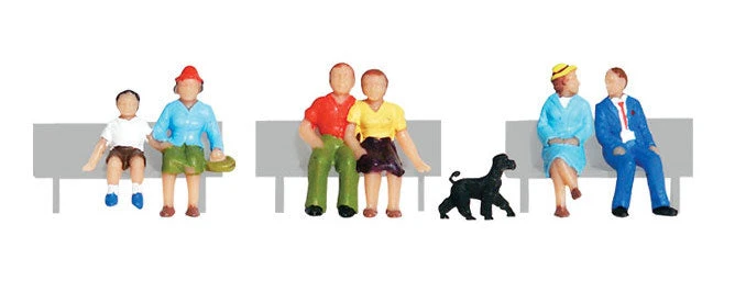 Woodland Scenics A1834 HO Scale Figures - Sitting & Waiting