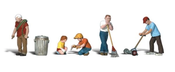 Woodland Scenics A1915 HO Scale Figures - Lawn Workers
