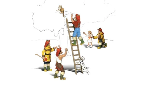 Woodland Scenics A2151 N Scale Figures - Fireman To The Rescue