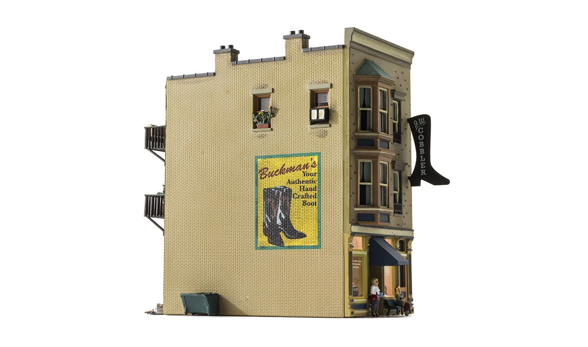 Woodland Scenics BR5032 HO Scale Built Up Structure - J.W. Shoe Cobbler - Image 4