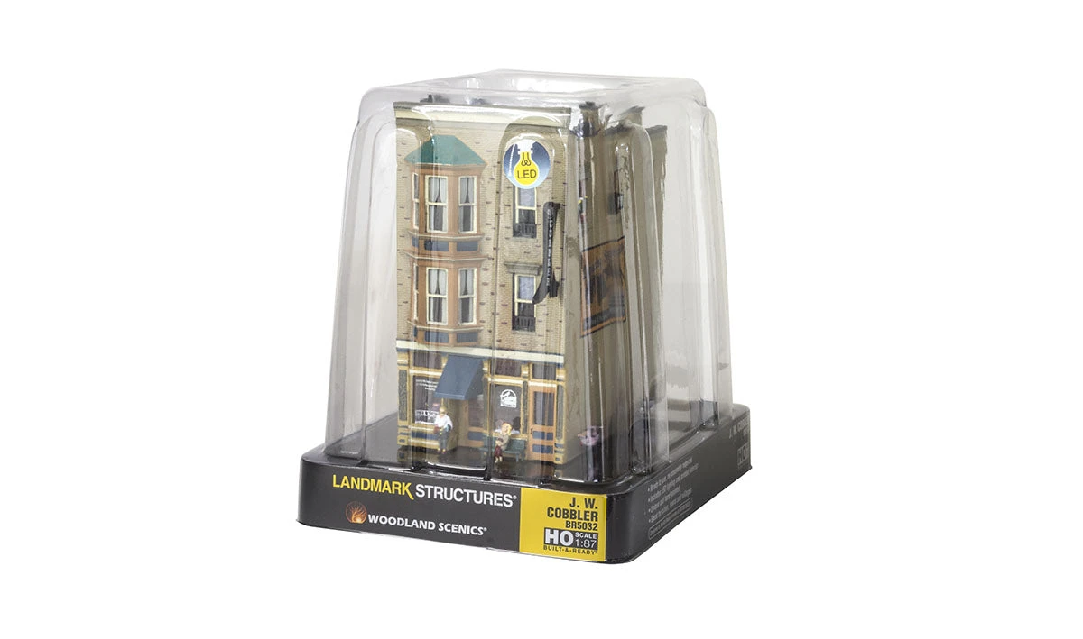 Woodland Scenics BR5032 HO Scale Built Up Structure - J.W. Shoe Cobbler - Image 7