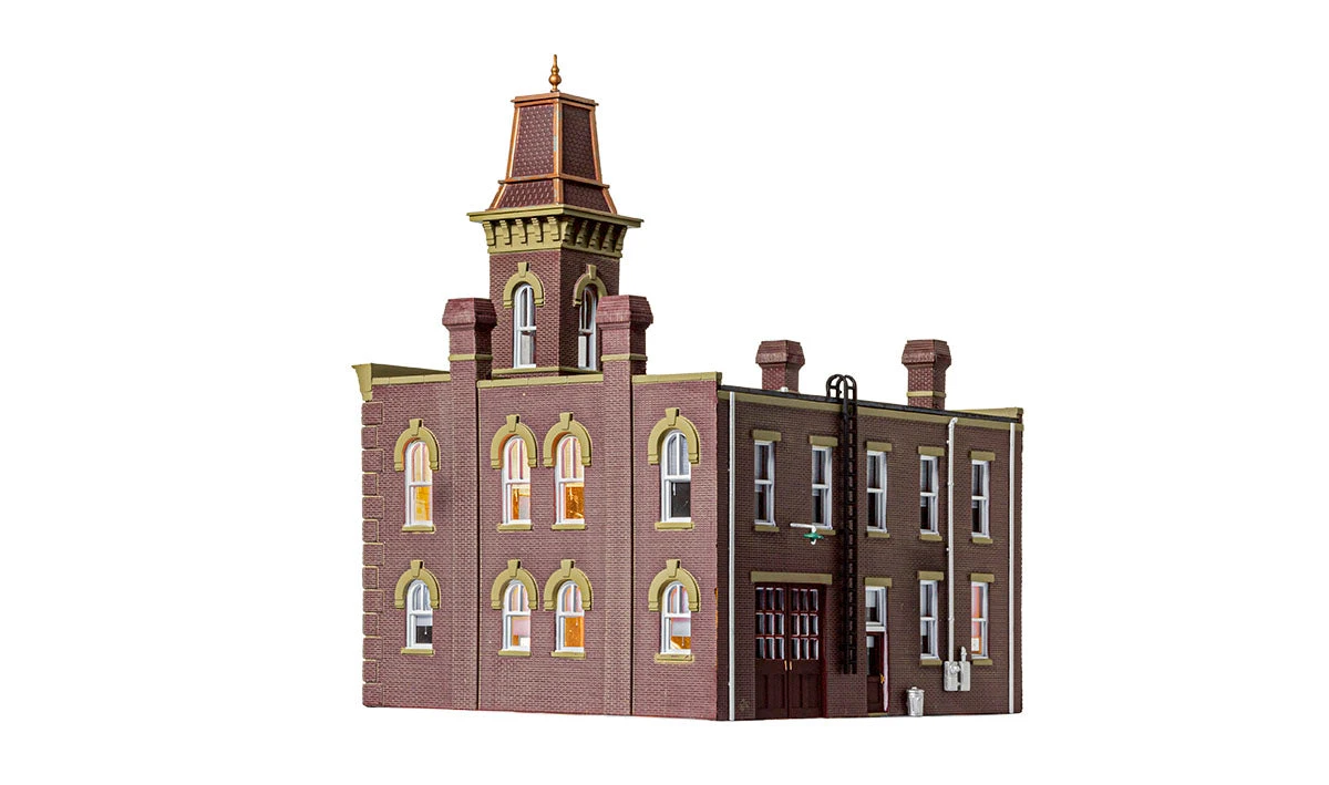 Woodland Scenics BR5034 HO Scale Built Up Structure - Firehouse - Image 2