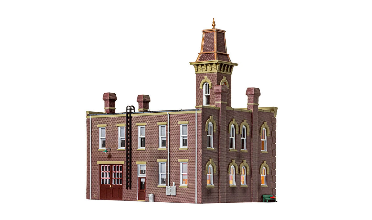 Woodland Scenics BR5034 HO Scale Built Up Structure - Firehouse - Image 3