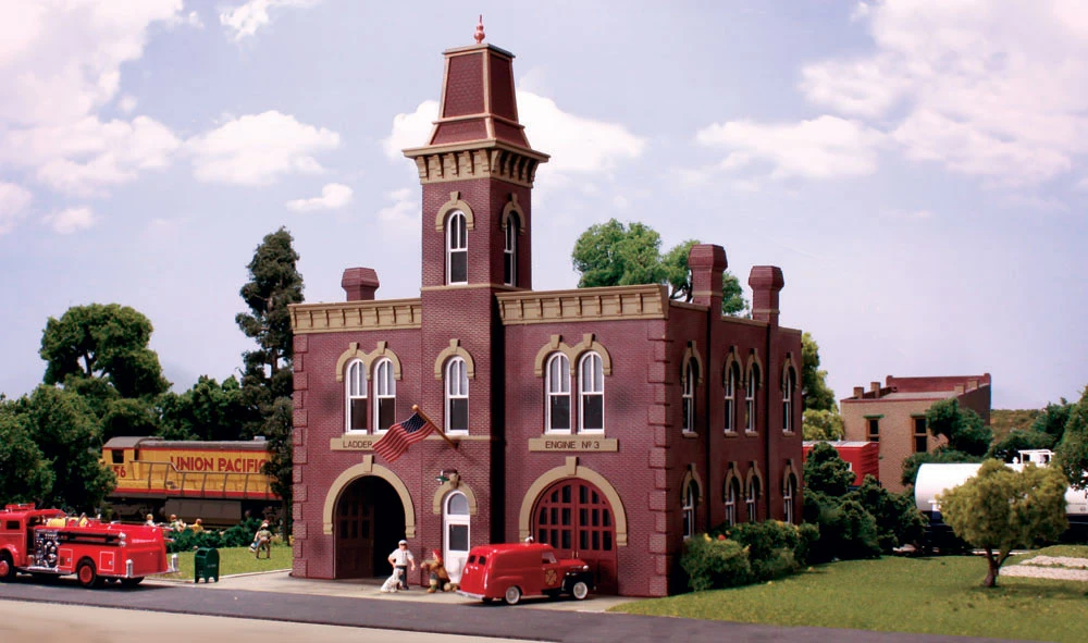Woodland Scenics BR5034 HO Scale Built Up Structure - Firehouse - Image 7