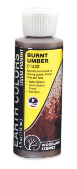 Woodland Scenics C1222 Earth Color - Burnt Umber (4 Oz.)