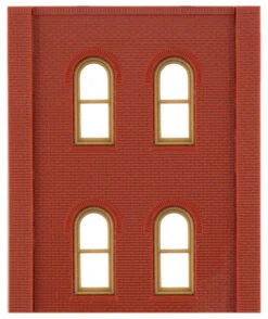 Woodland Scenics DPM 30108 HO Scale Two Story Wall Sections - 4 Arched Windows 4-Pack