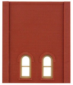 Woodland Scenics DPM 30110 HO Scale Two Story Wall Sections - 2 Low Arched Windows 4-Pack