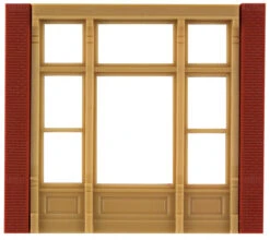 Woodland Scenics DPM 30142 HO Scale Street Level Wall Sections - Victorian Windows 4-Pack