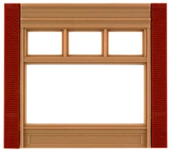 Woodland Scenics DPM 30162 HO Scale Street Level Wall Sections - 20th Century Windows 4-Pack