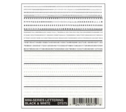 Woodland Scenics DT575 Dry Transfer Decals - Mini Lettering, Black And White