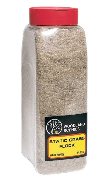 Woodland Scenics FL631 Static Grass Flock Shaker - Wild Honey (50 Cu. In.)