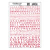 Woodland Scenics MG704 Model Graphics, Roman Letters, Red