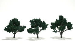 Woodland Scenics TR1508 Ready-Made Tree, Dark Green 3-4" (3-Pack)